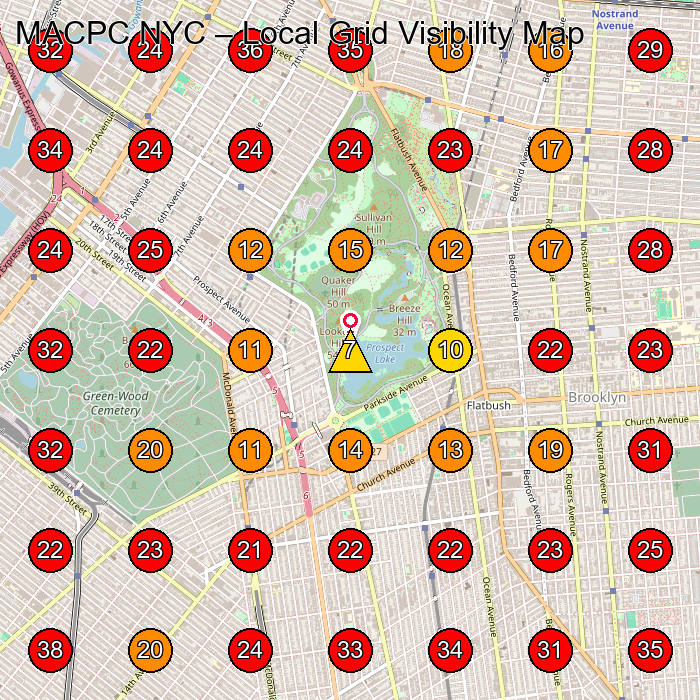 MACPC NYC GeoGrid visibility map for Phone Repair Service in Brooklyn